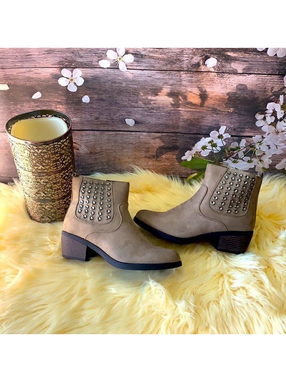 Women's Stud Ankle Fashion Boots
